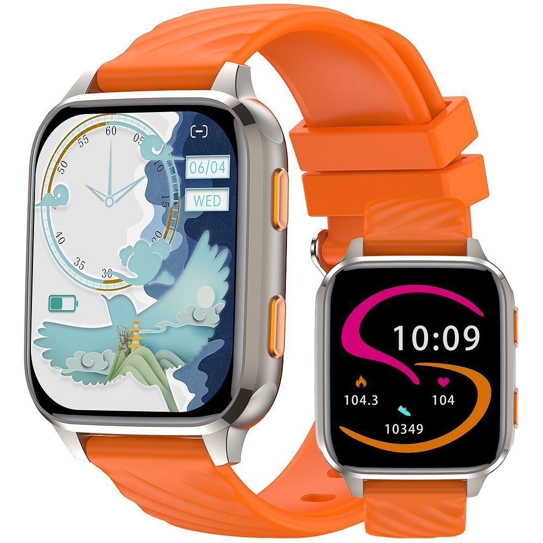 IBETTER Smartwatch, Fitness Tracker watch, Damen Herren Smartwatch (Fitnessuhr mit Telefonfunktion 1,85