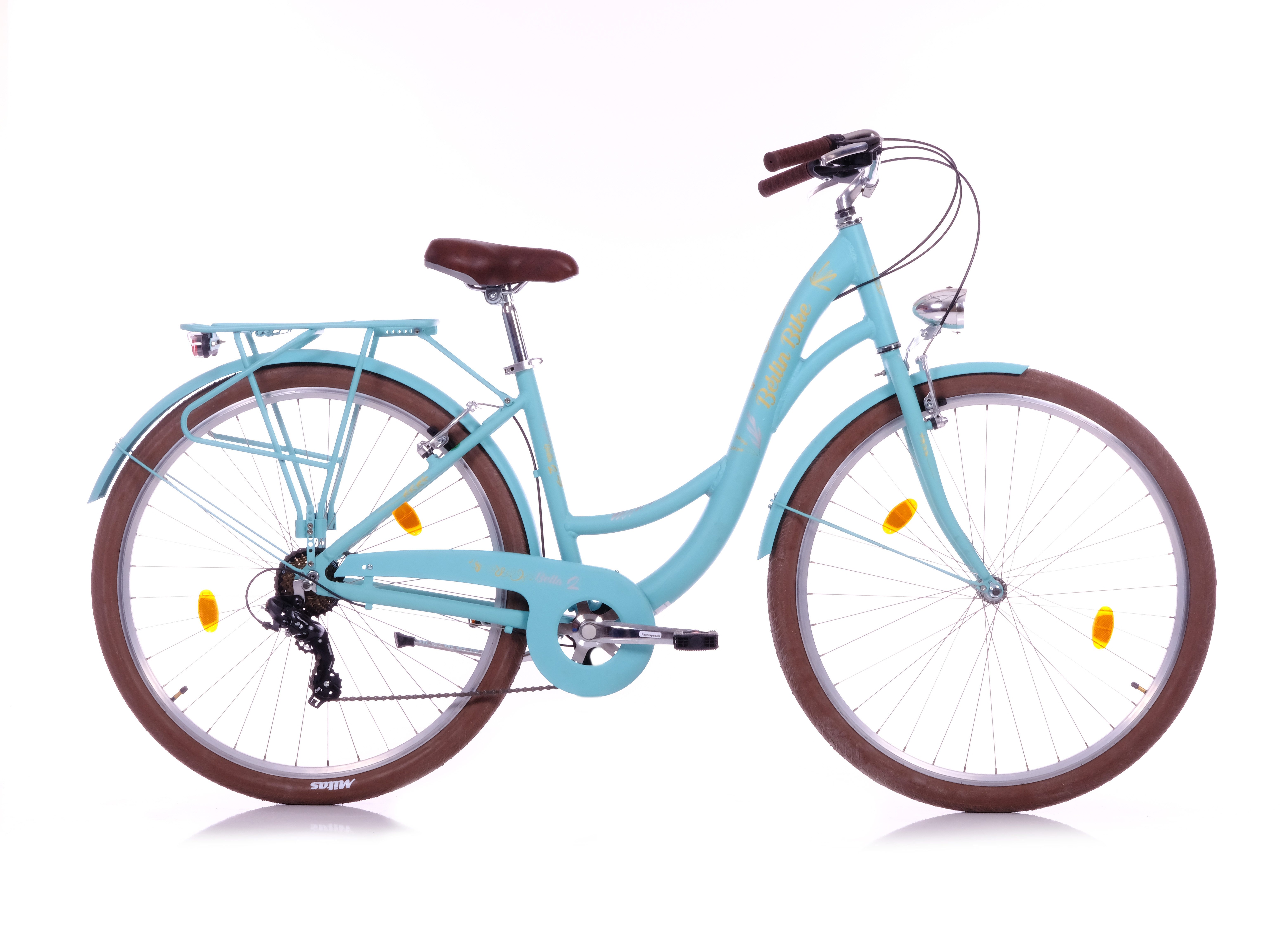 BERLIN BIKE Cityrad Bella 2 – 28 Zoll Damen Hollandrad mit Shimano 7-Gang, RD-TY300 Schaltwerk, (elegantes retro-fahrrad mit robustem aluminiumrahmen und starken v-bremsen), mit 28" x 2,00" luftreifen – perfekt für stadt & alltag