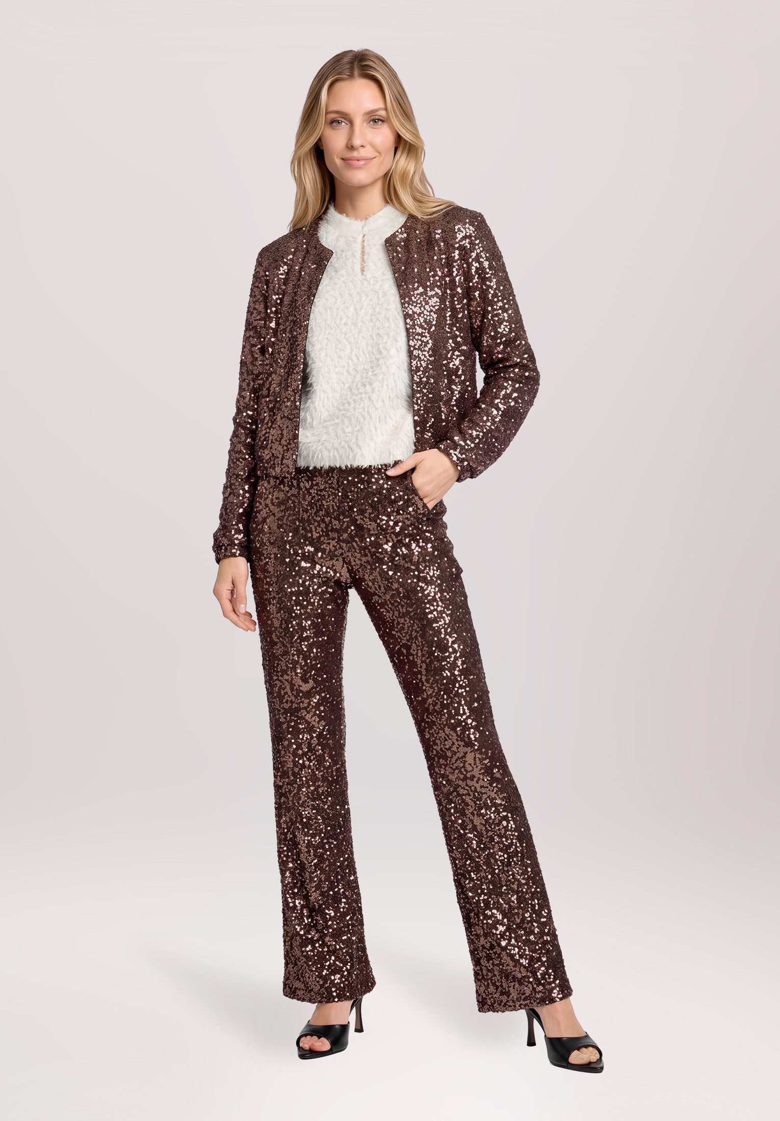 Betty&Co Jackenblazer Damen mit Pailletten