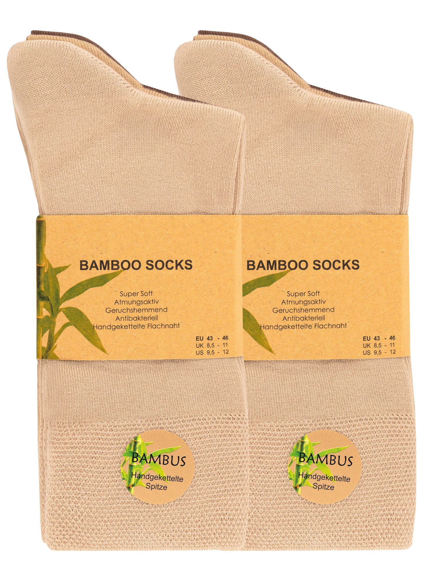 Cotton Prime® Socken Bambussocken ohne Gummibund (10-Paar) weich und atmungsaktiv durch Viskose