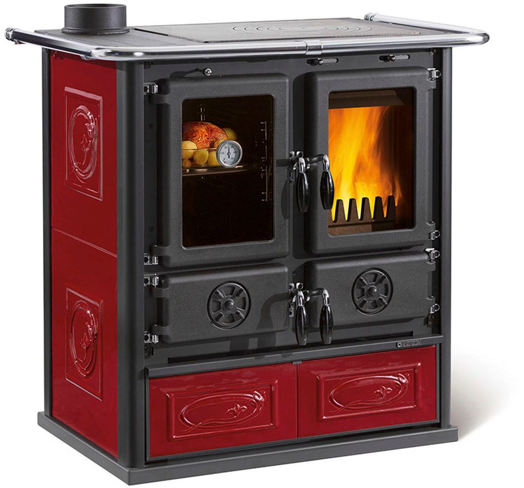 La Nordica Kaminofen Küchenherd »ROSETTA« Sinistra bordeaux, 7,2 kW