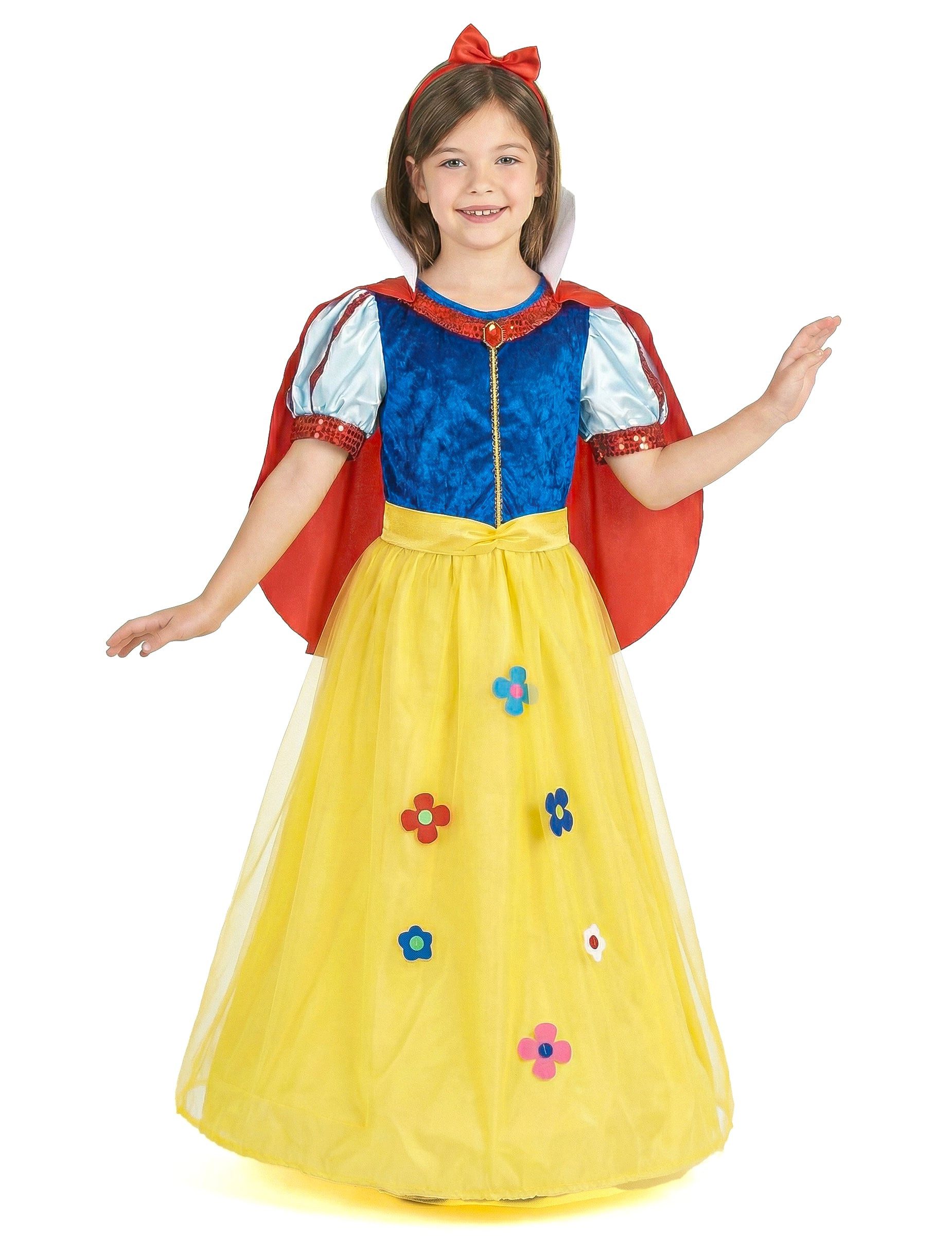 Kostüm Märchen-Prinzessin Kinderkostüm Königin blau-gelb-rot