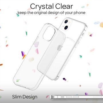Nalia Smartphone-Hülle Apple iPhone 13 Mini, Klare Silikon Hülle / Extrem Transparent / Durchsichtig / Anti-Gelb
