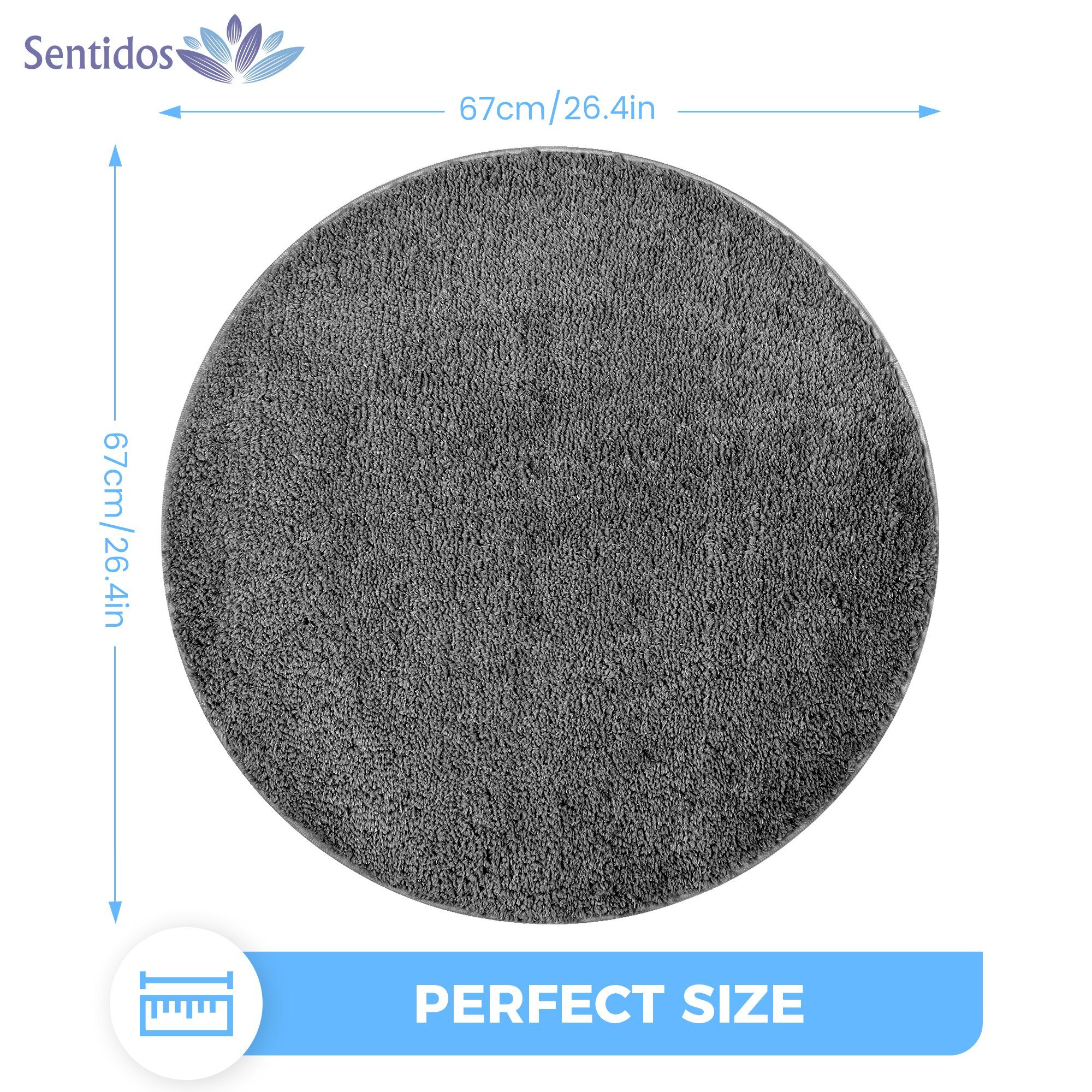 Sentidos Badematte badteppich rutschfest Eleganter Badezimmerteppich, günstig online kaufen