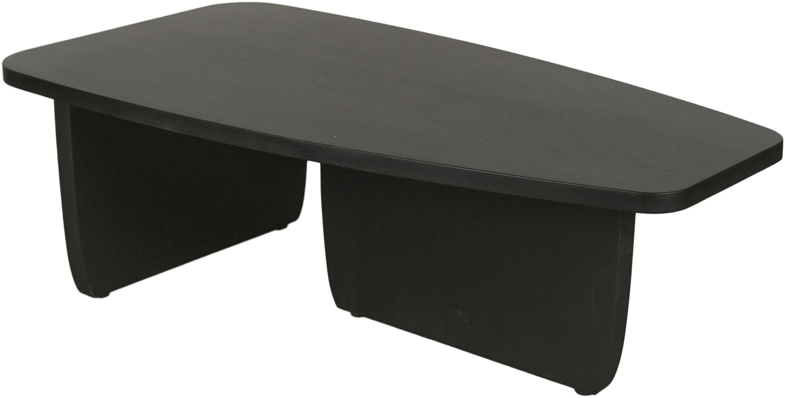 byLIVING Couchtisch Bolt (1-St), Freiform Tisch in Akazie Massivholz schwarz lackiert, 25mm Tischplatte