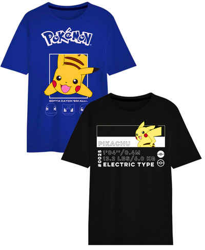 POKÉMON T-Shirt Pikachu (2-tlg) 2er Pack Jungen Kurzarmshirt Gr. 110- 152 cm