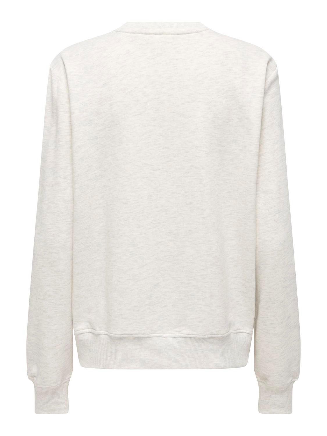 ONLY Sweatshirt ONLADELLE L/S O NECK UB CS SWT Baumwollmischung, regular fit, Rundhals