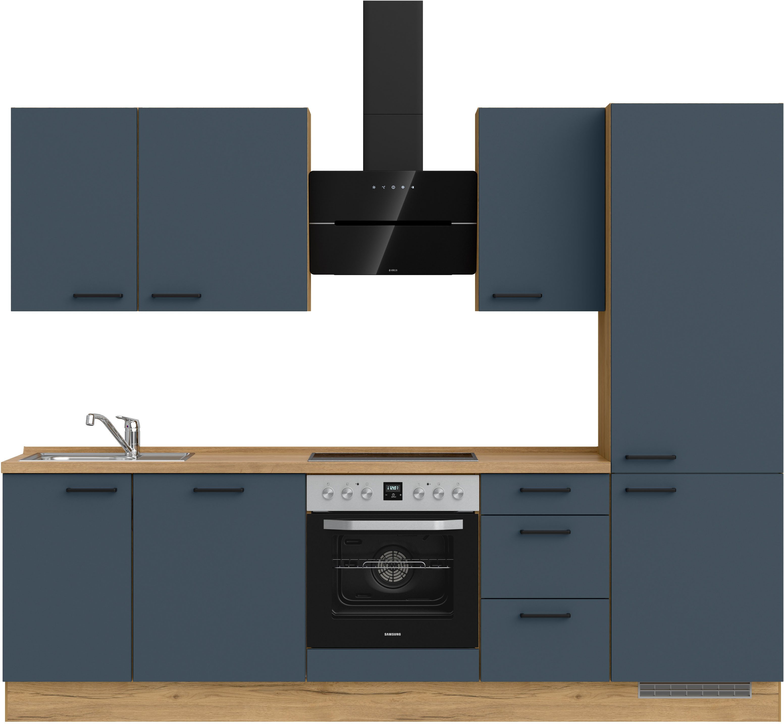 nobilia® Кухниzeile "Easytouch II", vormontiert, Ausrichtung wählbar, Breite 270 cm, wahlw. mit E-Geräten