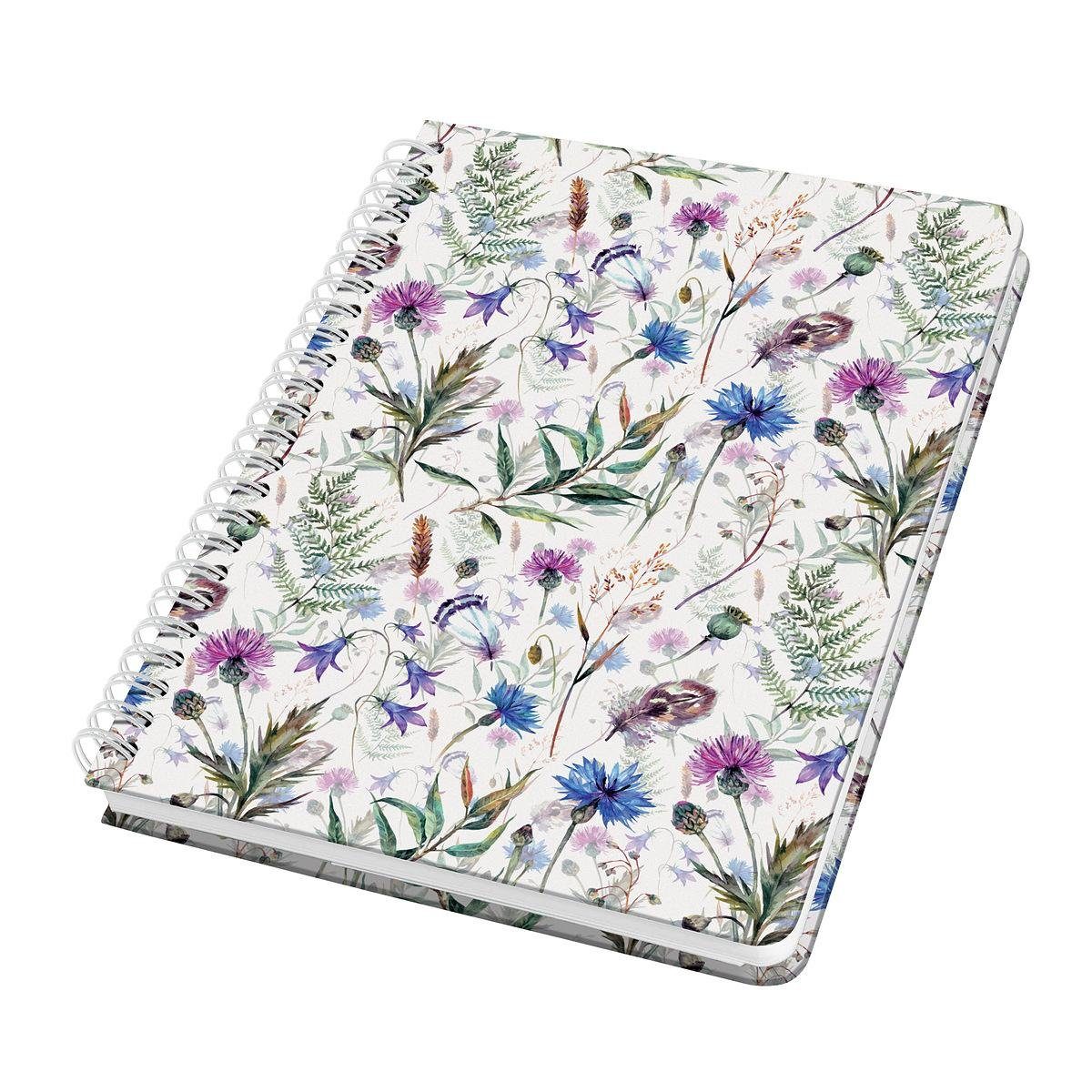 Sigel Notizbuch Spiral-Notizbuch Jolie Dot-Lineatur JN618 ca. A5 Misty Meadows 120 S.