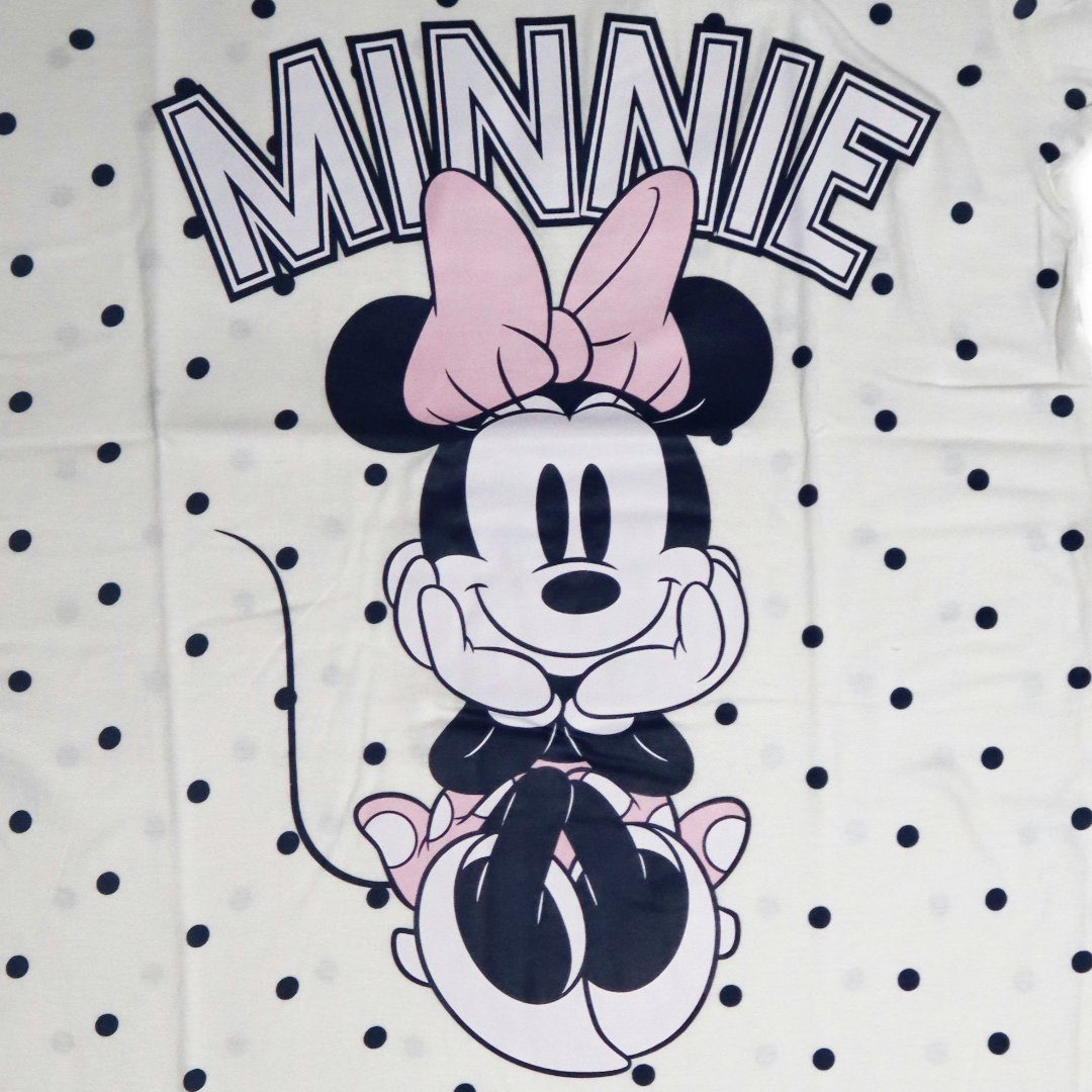 Disney Pyjamaoberteil Disney Minnie Maus Schlafshirt XS bis Gr. Nachthemd XL kurzarm Damen