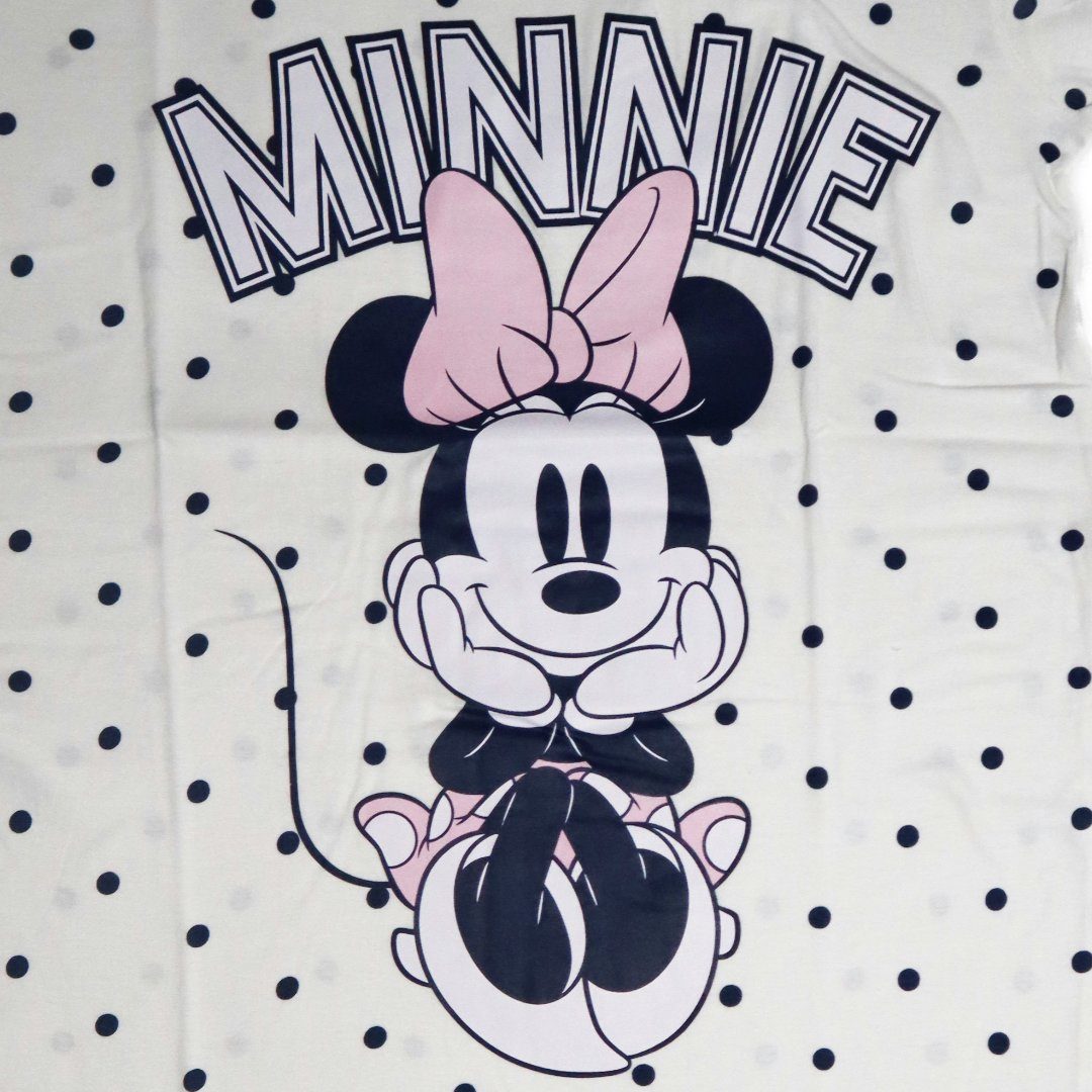 Disney Pyjamaoberteil Disney Minnie Maus Damen kurzarm Schlafshirt Nachthemd Gr. XS bis XL