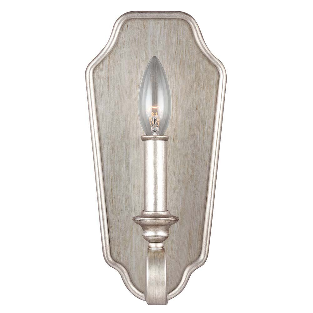 Elstead LIGHTING Wandleuchte, Leuchtmittel nicht inklusive, Wandlampe Leuchte Stahl Silber H 30,1 cm Flurleuchte 1 Flammig