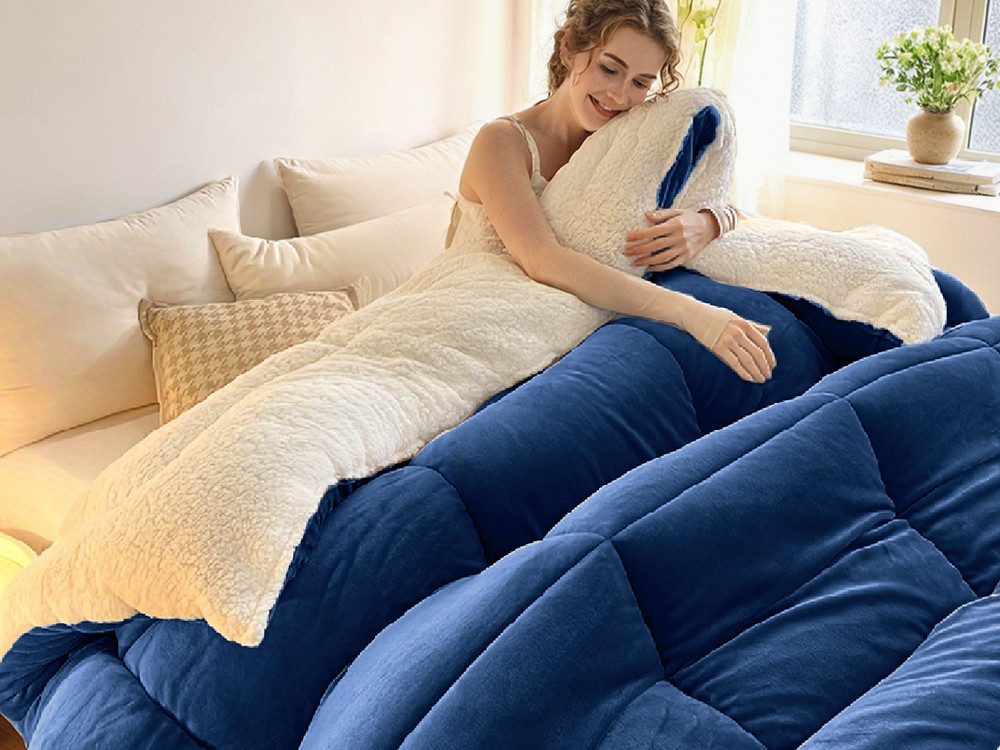 Wohndecke Kunstfell-Decke, Wattierte Decke, Alljahreszeit Decke, ORHOPUI, 2 günstig online kaufen