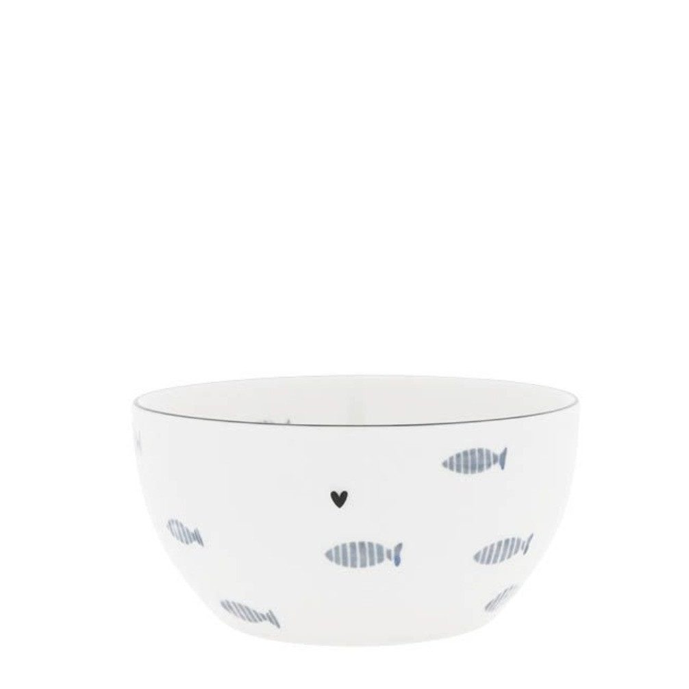 Bastion Collections Schüssel »Fisch« Iris Blue, maritimes Design, spülmaschinenfest, Keramik, blau, Spülmaschinengeeignet