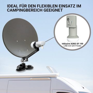 Xoro XORO MCA 38 HD Set 38.5cm Camping SAT Antenne inkl. DVB-S2 Receiver SAT-Antenne