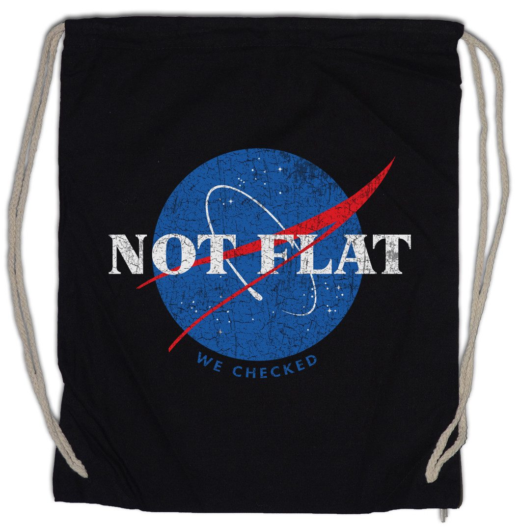 Urban Backwoods Turnbeutel Not Flat Turnbeutel Flache Earth Erde Scheibe Society Symbol Sign Logo (1-tlg), Insigina Schild Samuel Rowbotham