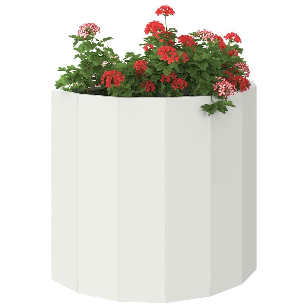 vidaXL Blumentopf Pflanzkübel Weiß 60 x 30 x 50 cm Stahl (1 St)