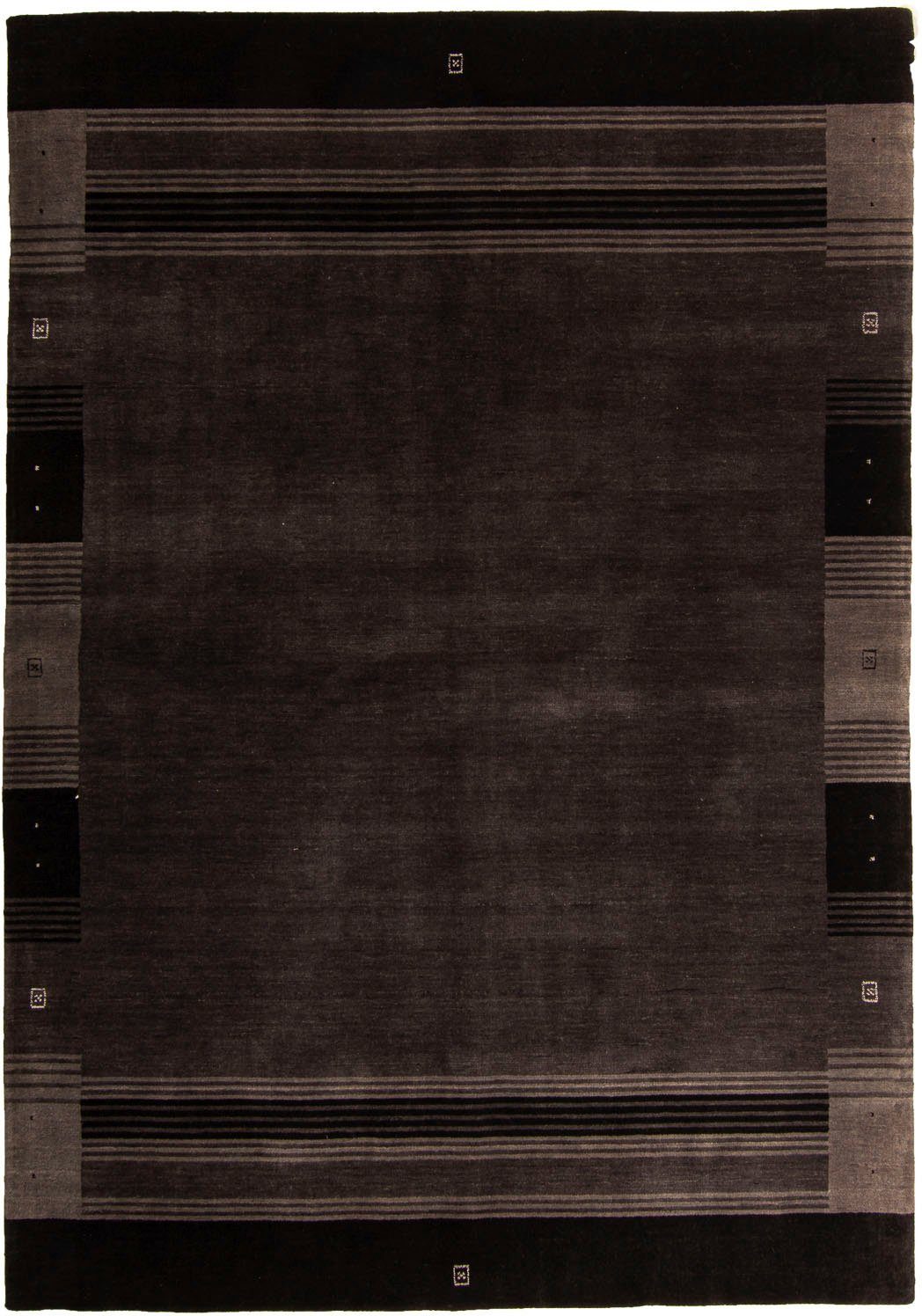 175 - cm dunkelbraun, - Höhe: morgenland, Softy 240 mm, x Einzelstück Wollteppich Gabbeh Wohnzimmer, - rechteckig, 16