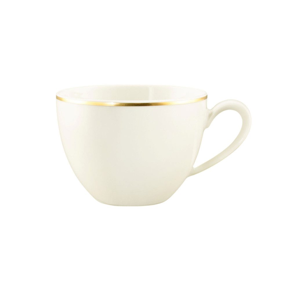 Seltmann Weiden Tasse Seltmann Weiden Kaffee-Cappuccinotasse 0,27L Savona Oro mit Goldrand, Porzellan