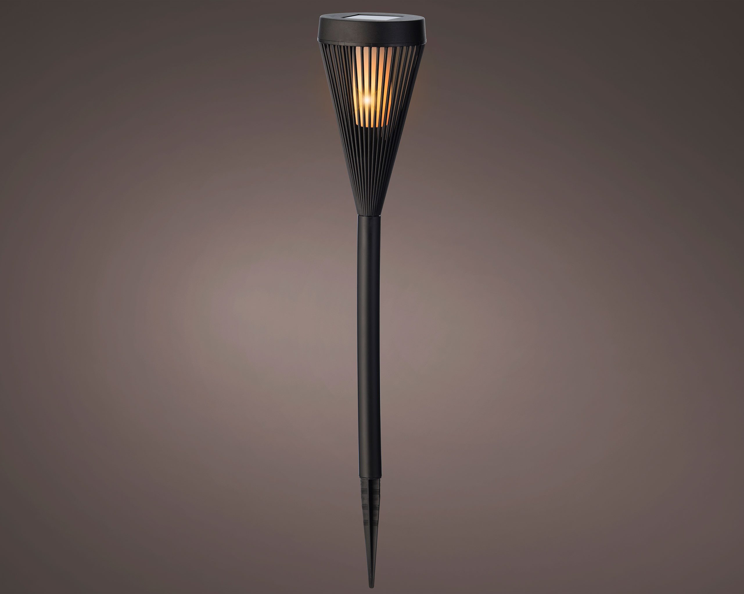 Lumineo LED Solarleuchte, Flacker Effekt, warmweiß, günstig online kaufen