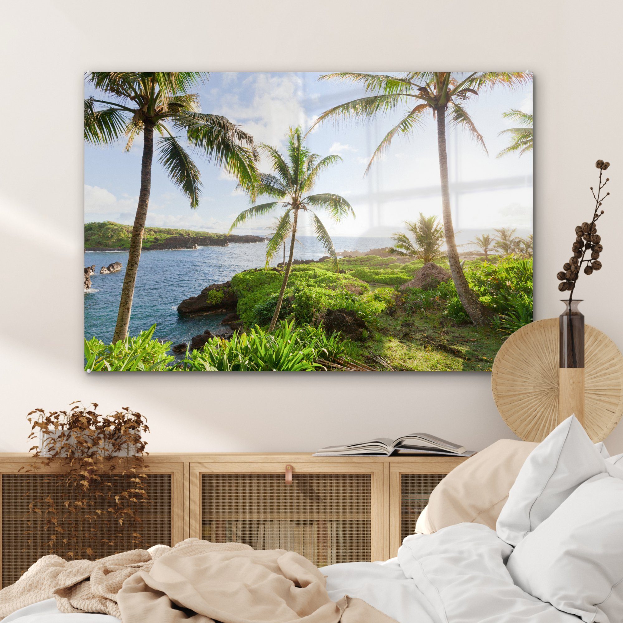 der (1 und Acrylglasbilder von Hawaii, Küste & tropische Schlafzimmer an Fauna Acrylglasbild Flora Wohnzimmer Die St), MuchoWow