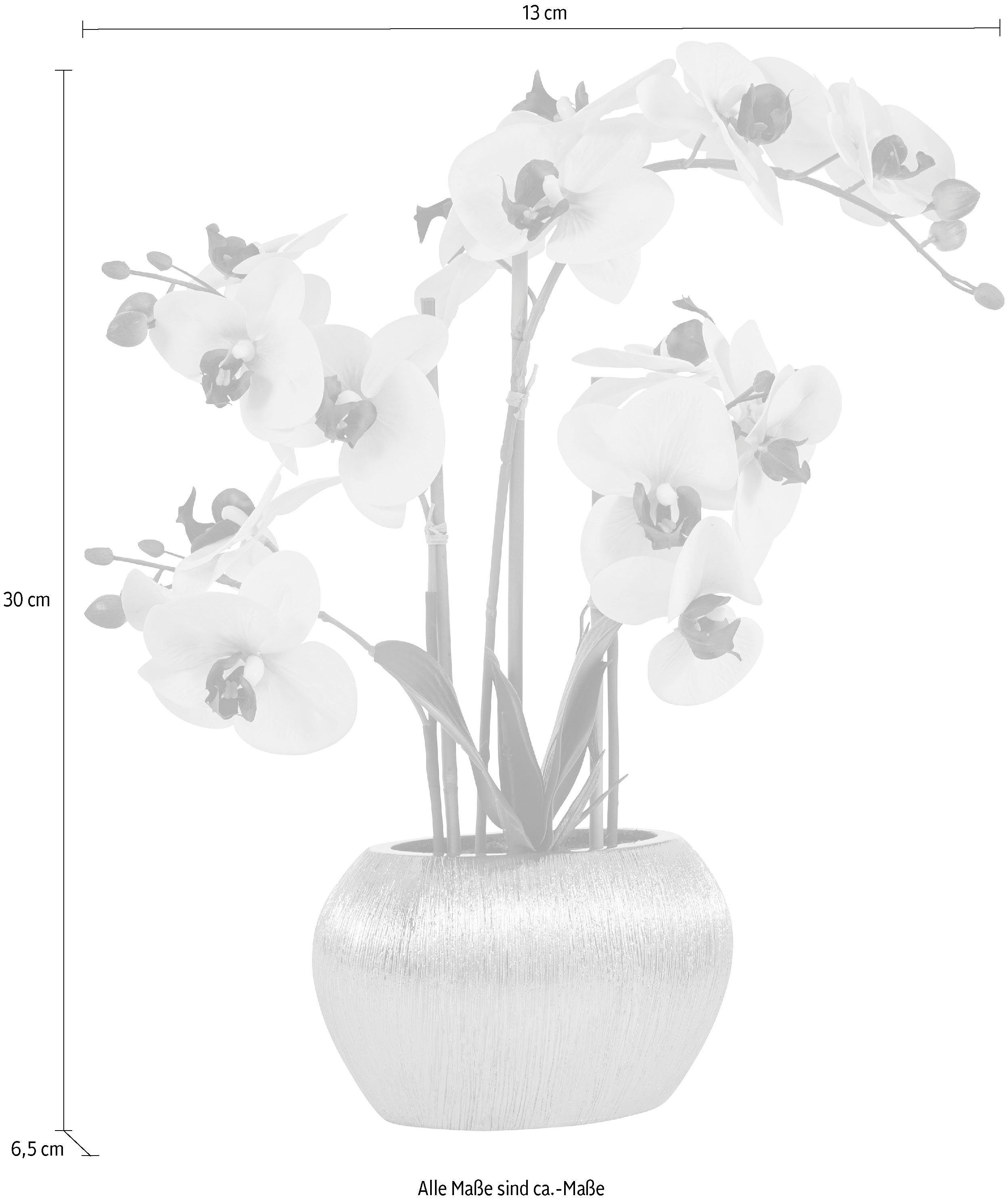 Kunstpflanze Orchidee, Home affaire, Höhe 38 cm, Kunstorchidee, im Topf