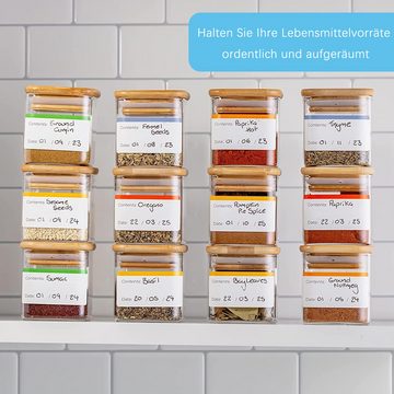 Lollanda Etiketten Gefrieretiketten Zum Beschriften, 100/200 Stück 6cm*3 cm, Leicht Abziehbare, Datum Etiketten, Etiketten für Küche Marmelade