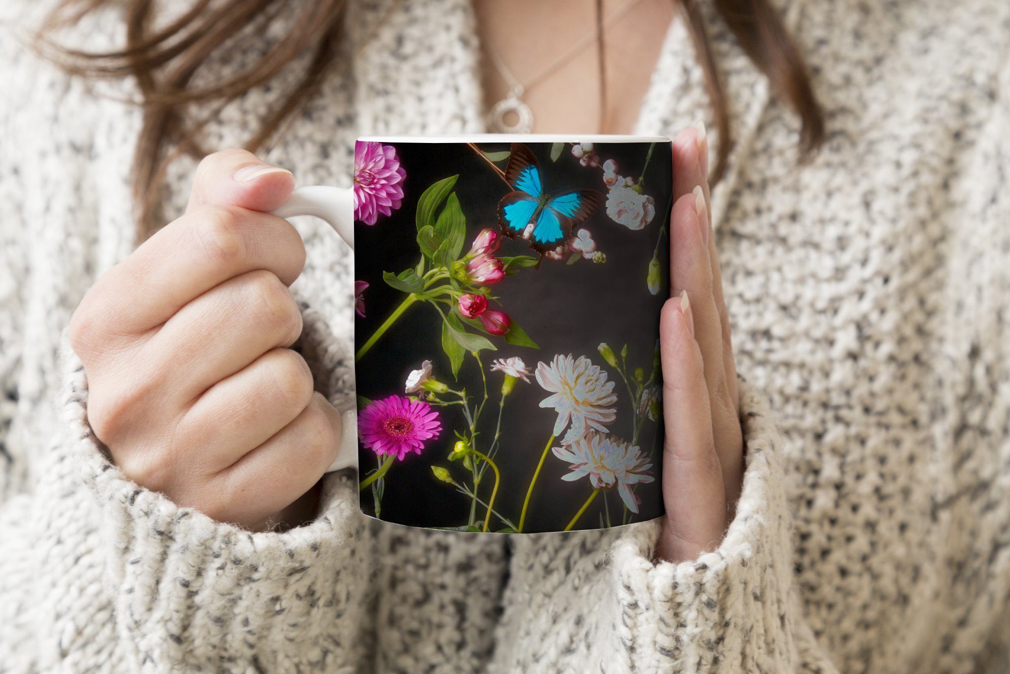 Kaffeetassen, Becher, MuchoWow - Blumen, Tasse - Farben Teetasse, Teetasse, Stillleben Geschenk Keramik,