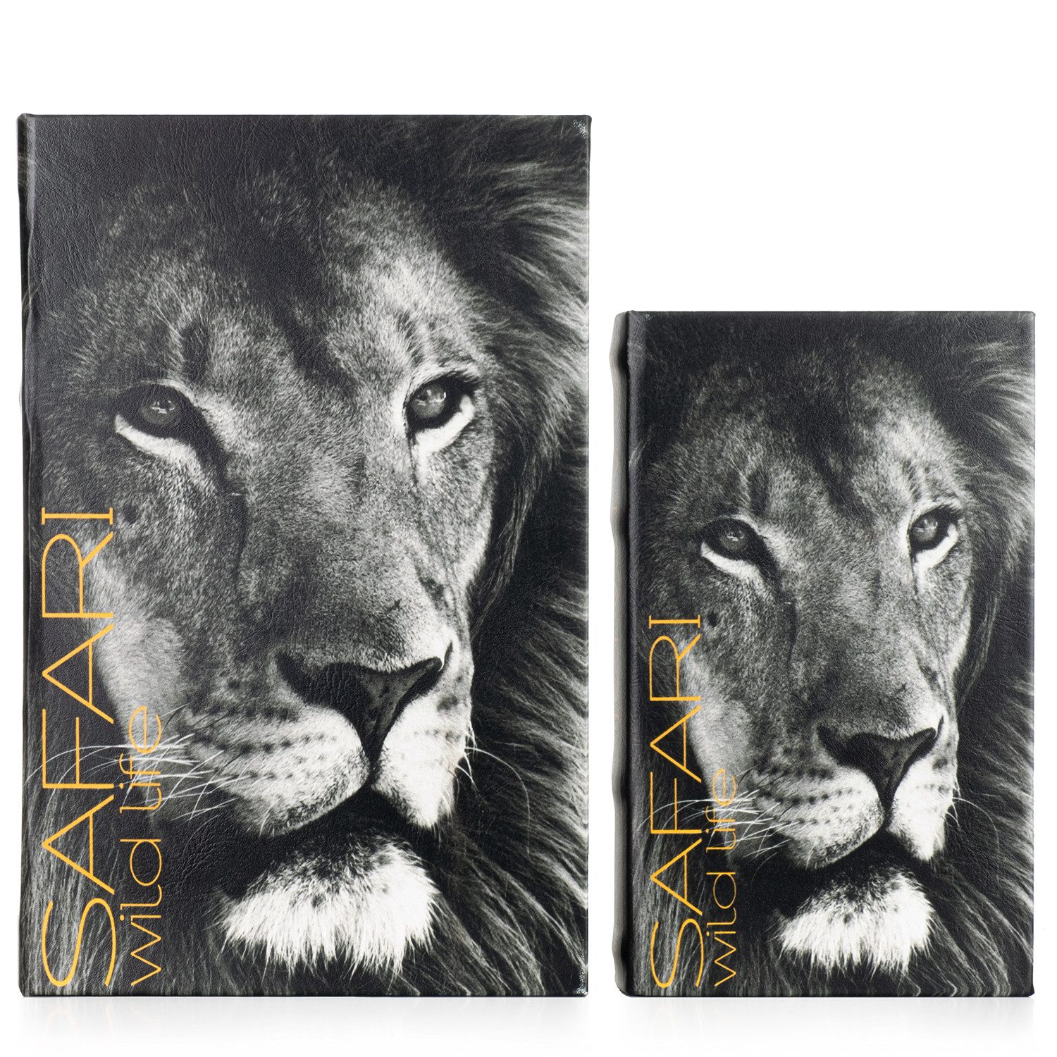 Moritz Etui Buchhüllen Set Safari Löwe 2-teilig Vintage Geheimfach