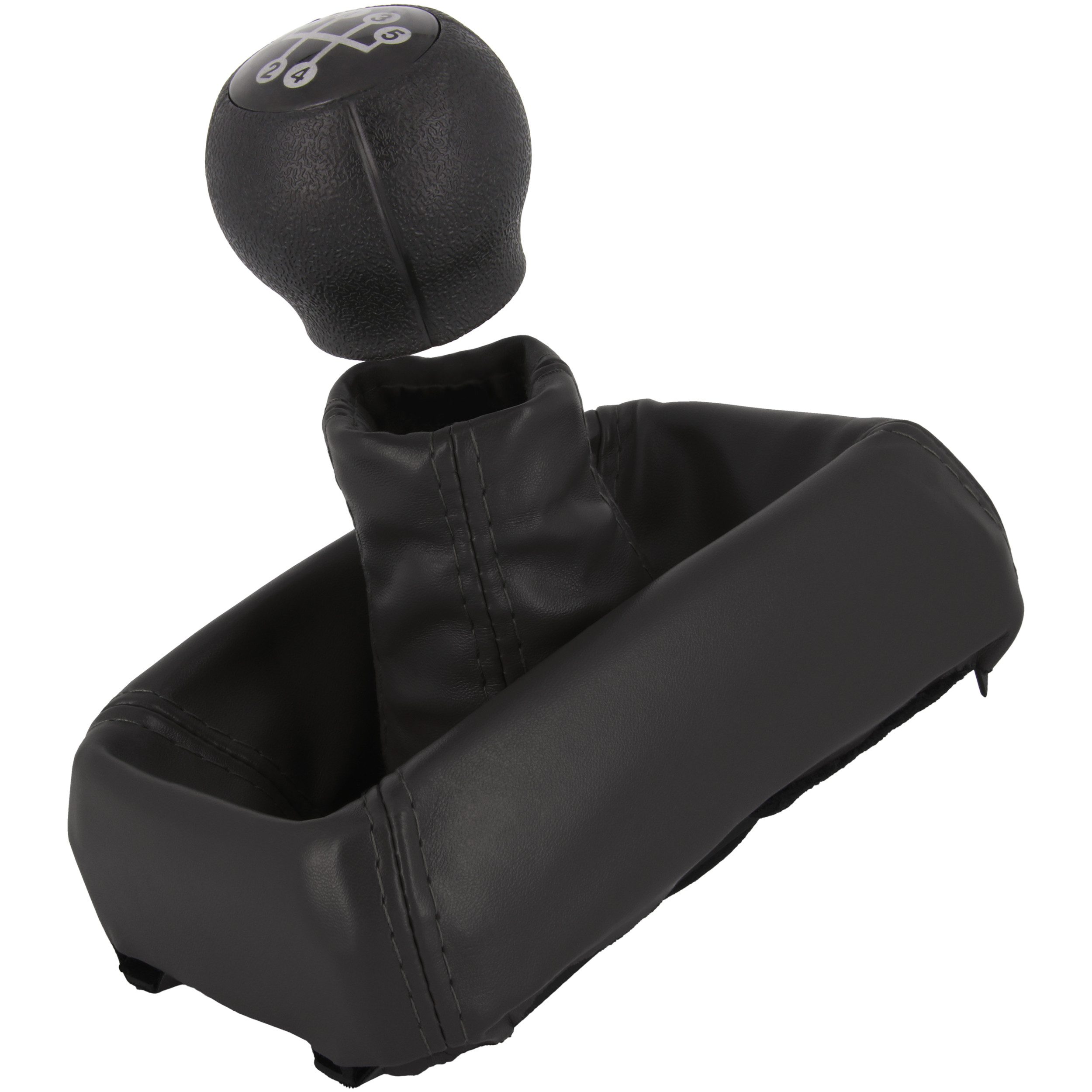 RECAMBO Schalthebel Schaltknauf, Schaltsack, Wahlhebel, Kappe für Opel Calibra, 1989-1997, Plug & Play, Auto Schalthebel Schaltmanschette, mit Rahmen, schwarz