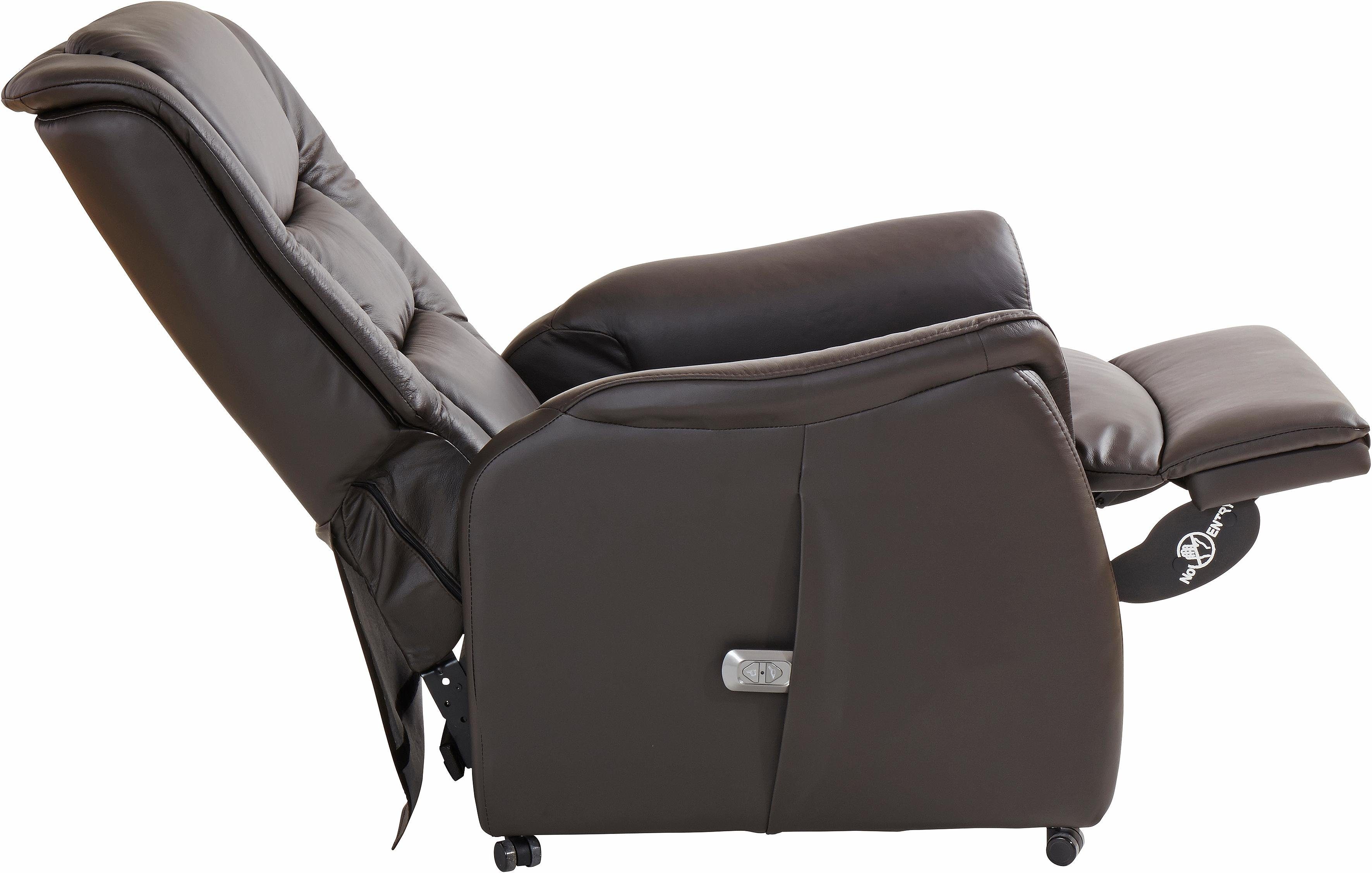 Duo Collection TV-Sessel mit Aufstehhilfe, mit und Taschenfederkern Ponza Stahlwellenunterfederung elektrischer Relaxfunktion