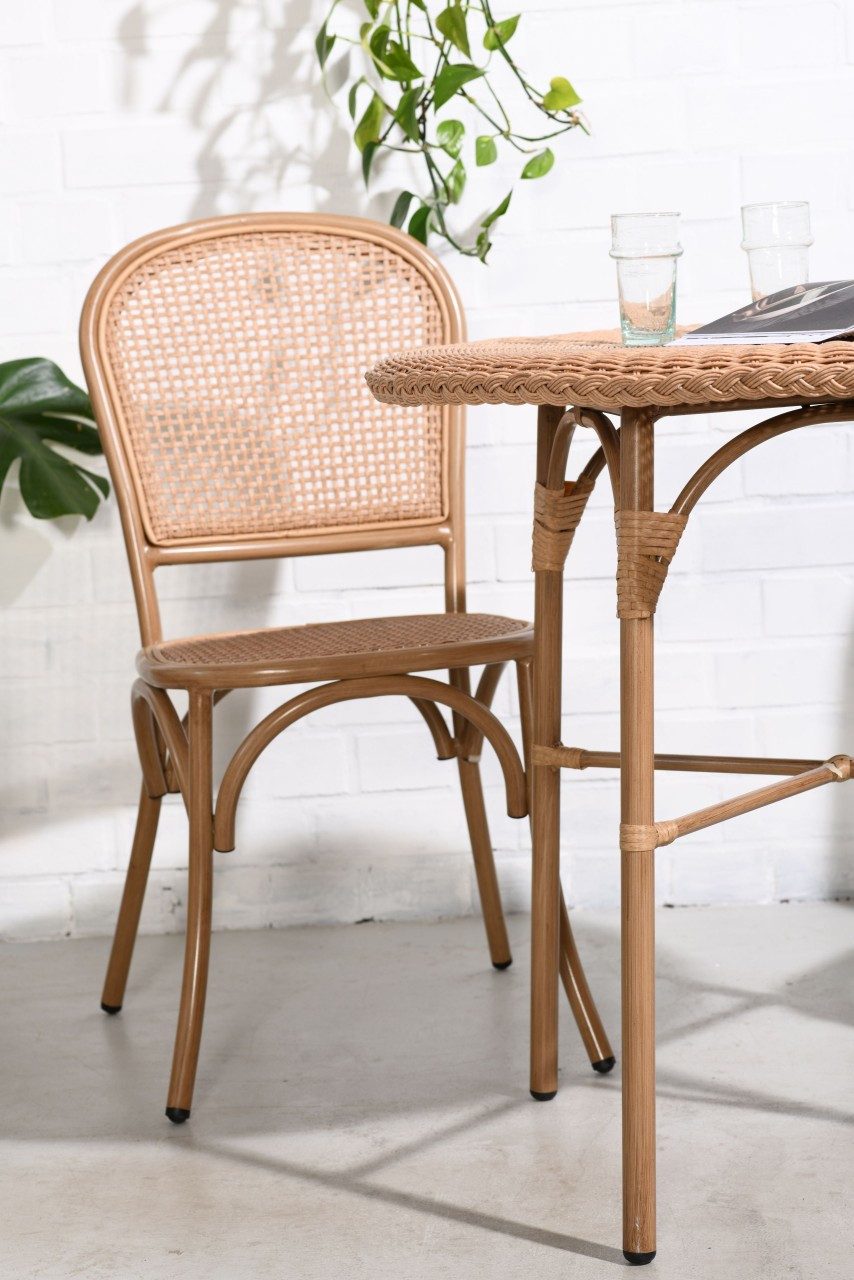 Vintagehaus Gartenstuhl Rattanstuhl Cabana Bistro PE-Rattangeflecht günstig online kaufen