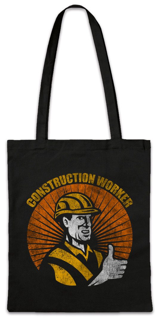 Beuteltasche Construction Worker II Stofftasche Maurer Handwerk Handwerker