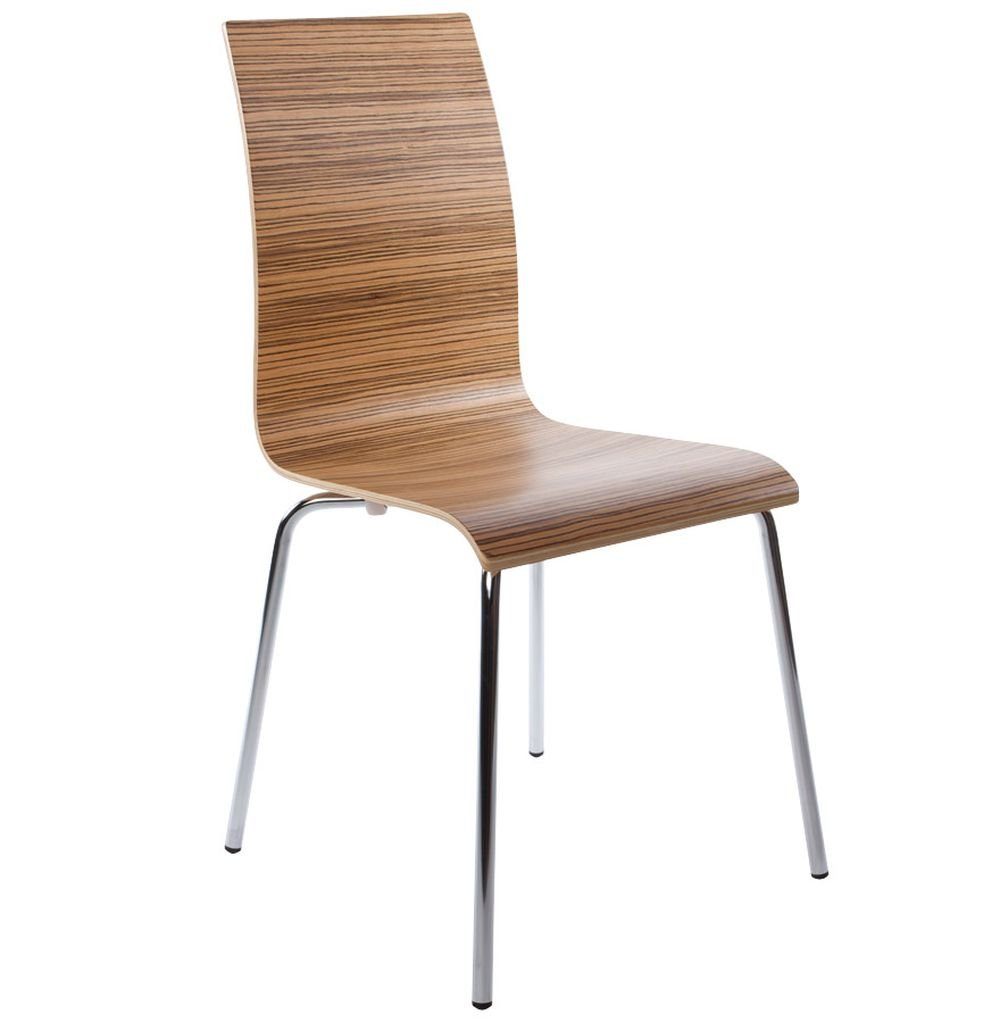 [Wird zu einem supergünstigen Preis angeboten!] KADIMA DESIGN Esszimmerstuhl CLAssIC -Stuhl Braun stapelbar) Helles Holz (nicht