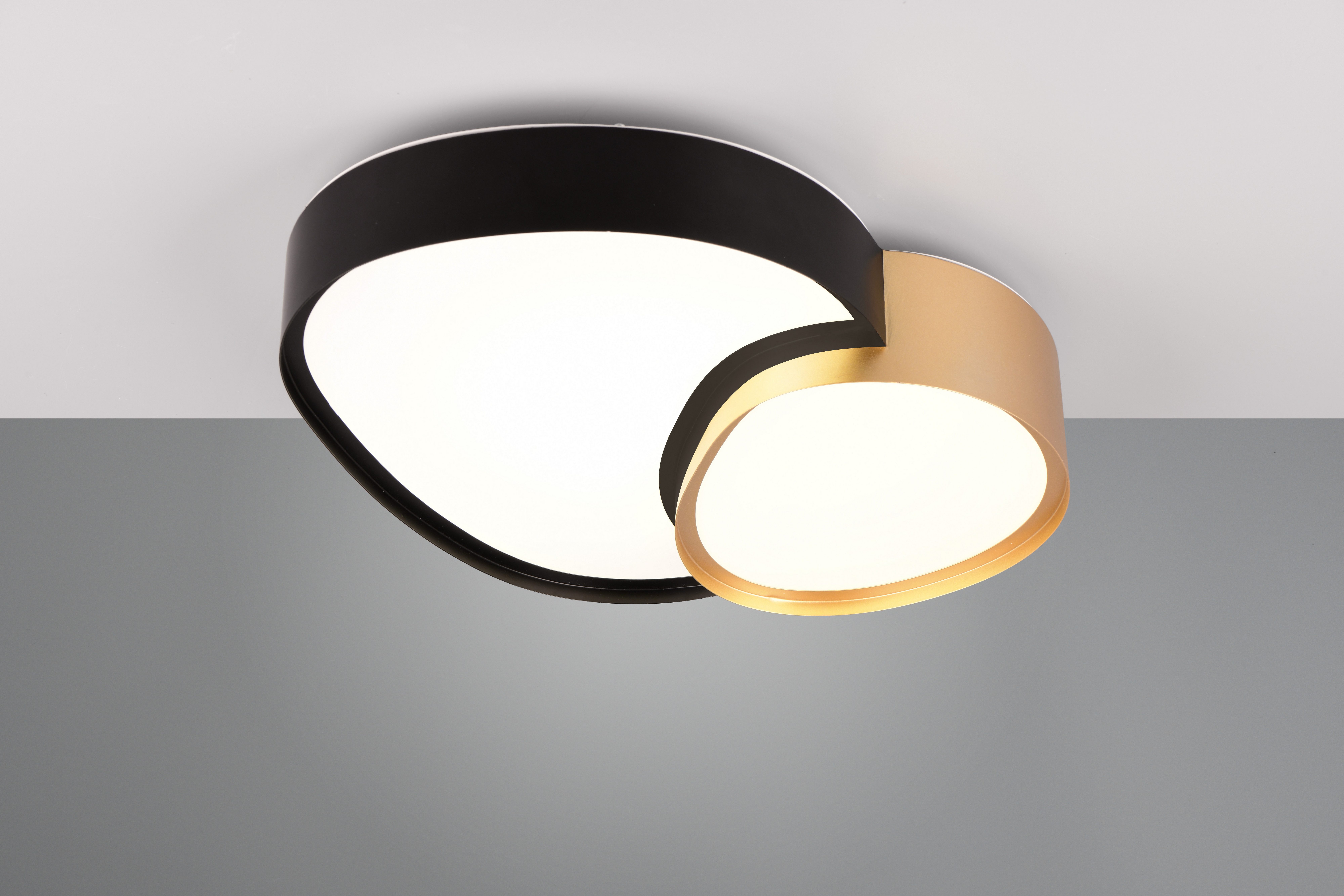 TRIO Leuchten LED Deckenleuchte RISE, LED Deckenlampe 21W 2400 Lumen warmweiß bis kaltweiß 2700-6500K, Dimmfunktion, LED fest integriert, warmweiß - kaltweiß, Fernbedienung dimmbar Memoryfunktion Nachtlicht CCT Lichtfarbe wählbar