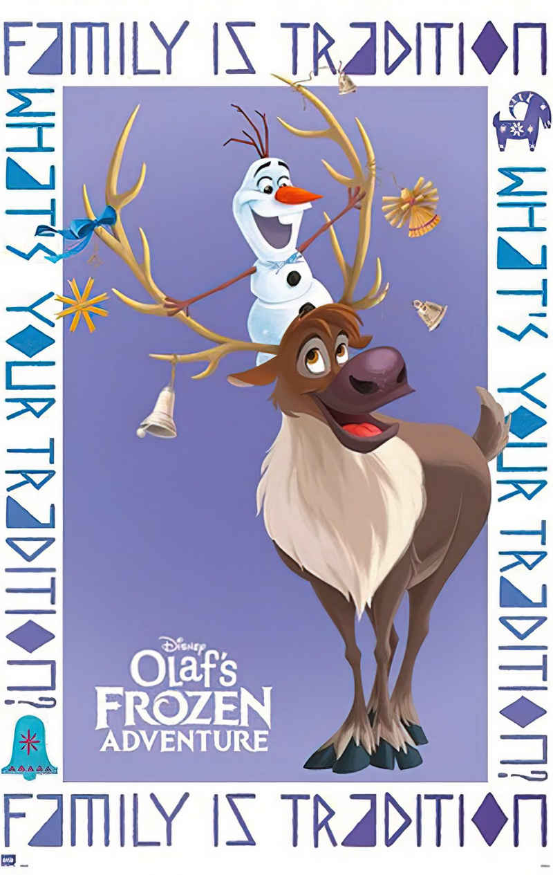Grupo Erik Poster Olaf's Frozen Adventure Poster Olaf & Sven 61 x 91,5 cm