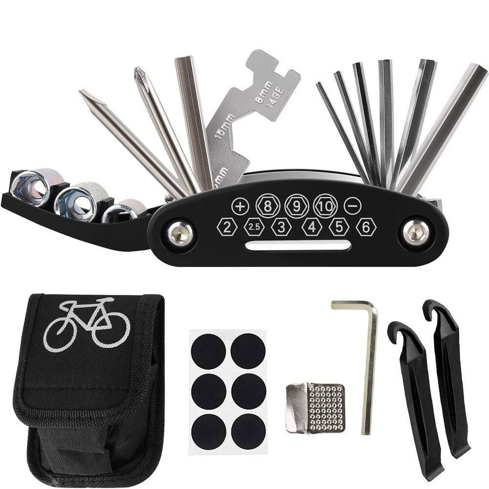 Schatztasche Fahrradwerkzeugset Fahrrad-Werkzeugsatz Multifunktions-Kombi-Reparaturwerkzeugsatz