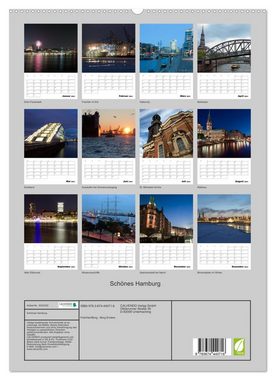 CALVENDO Wandkalender Schönes Hamburg (Premium, hochwertiger DIN A2 Wandkalender 2023, Kunstdruck in Hochglanz)