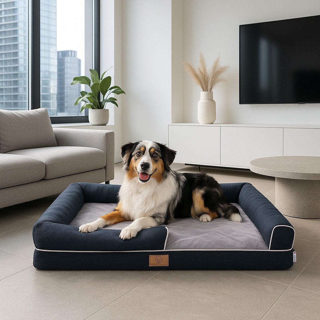 Tierbett Orthopädisches Premium Hundebett, flauschig weich, Abnehmbar,Waschbar