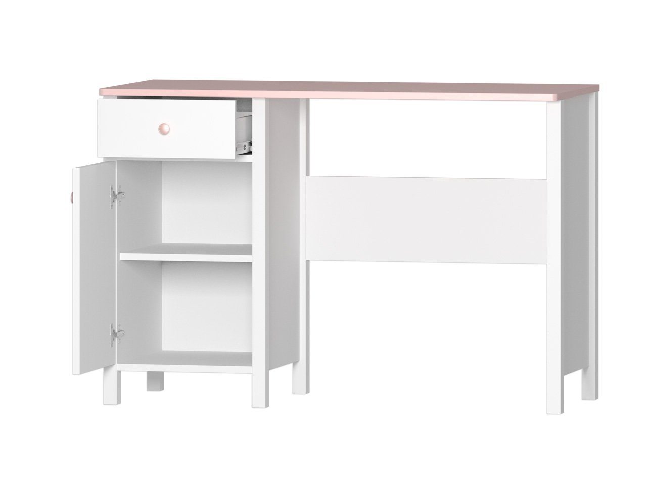 MIRJAN24 Schreibtisch Luna 1D1S LN03 (Drehtür und Schublade), Schreibtischaufsatz als Option