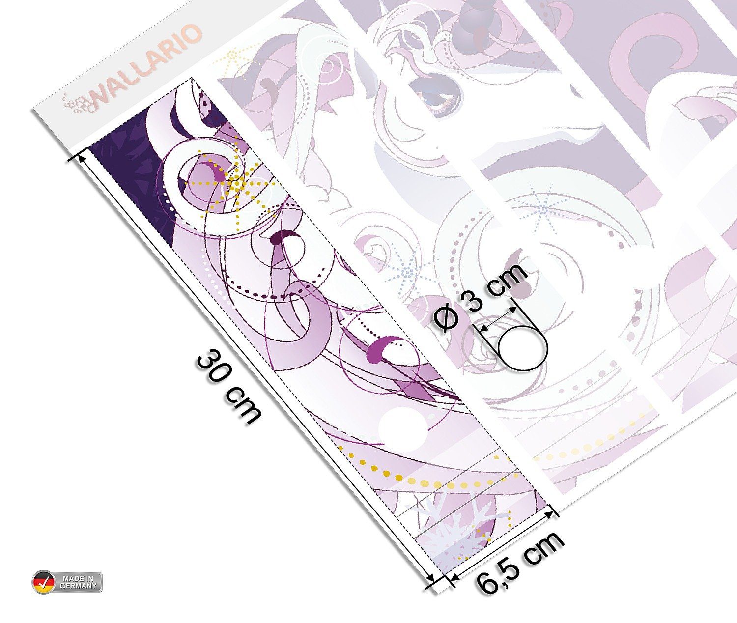 Wallario Etiketten Einhorn in lila und pink, Ordnerrücken-Sticker in verschiedenen Ausführungen