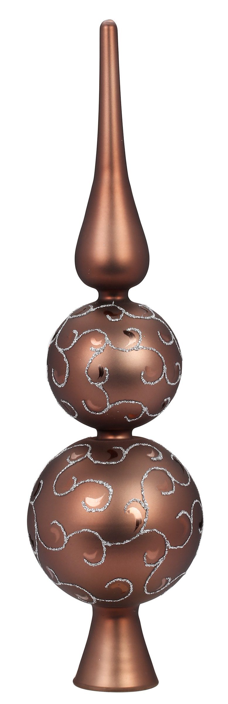 MAGIC by Inge Christbaumspitze, Christbaumspitze XL Doppelkugel Glas 31cm 1 Stück