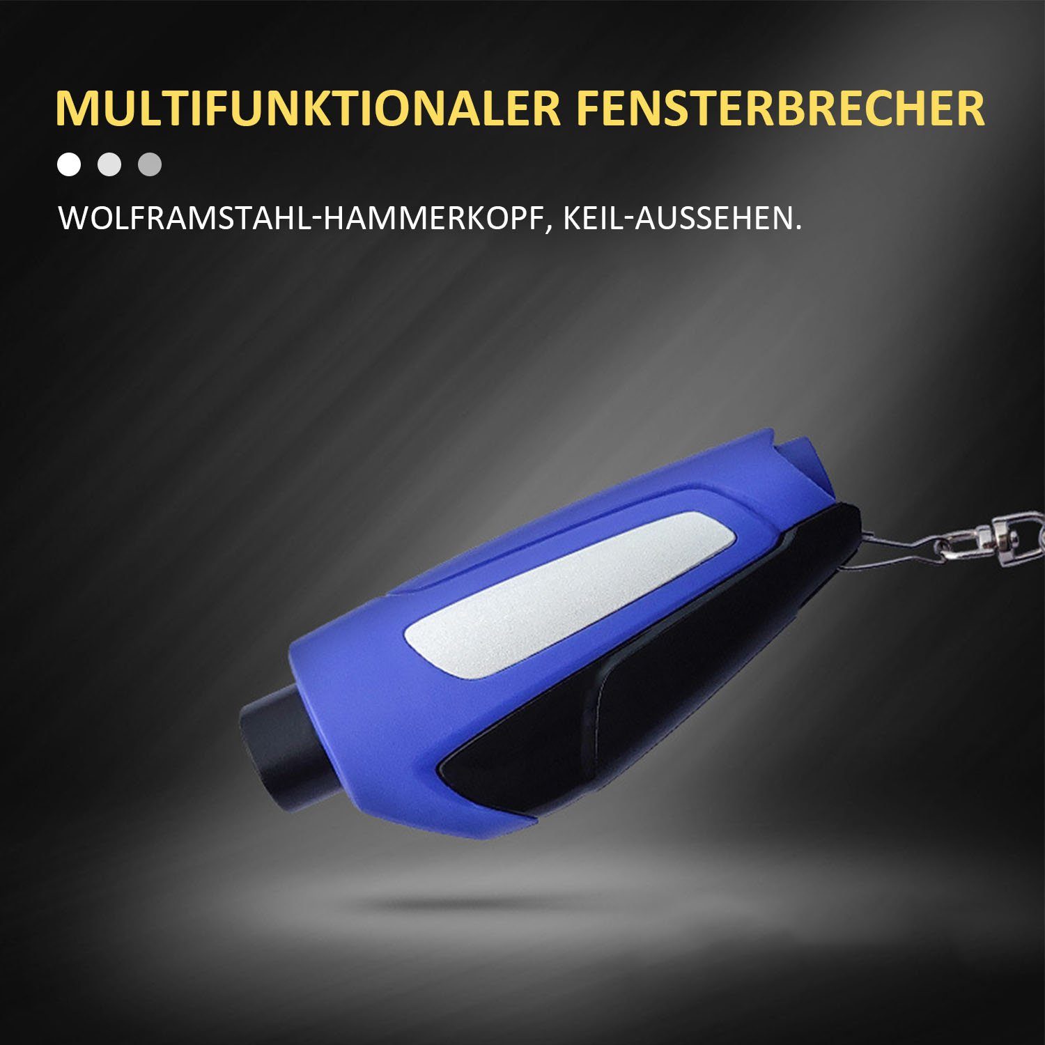 Mini Werkzeug, Autonotrettungswerkzeug Blau Hammertacker Fensterbrecher Notfall tlg), (1 Schlüsselanhänger Typ MAGICSHE