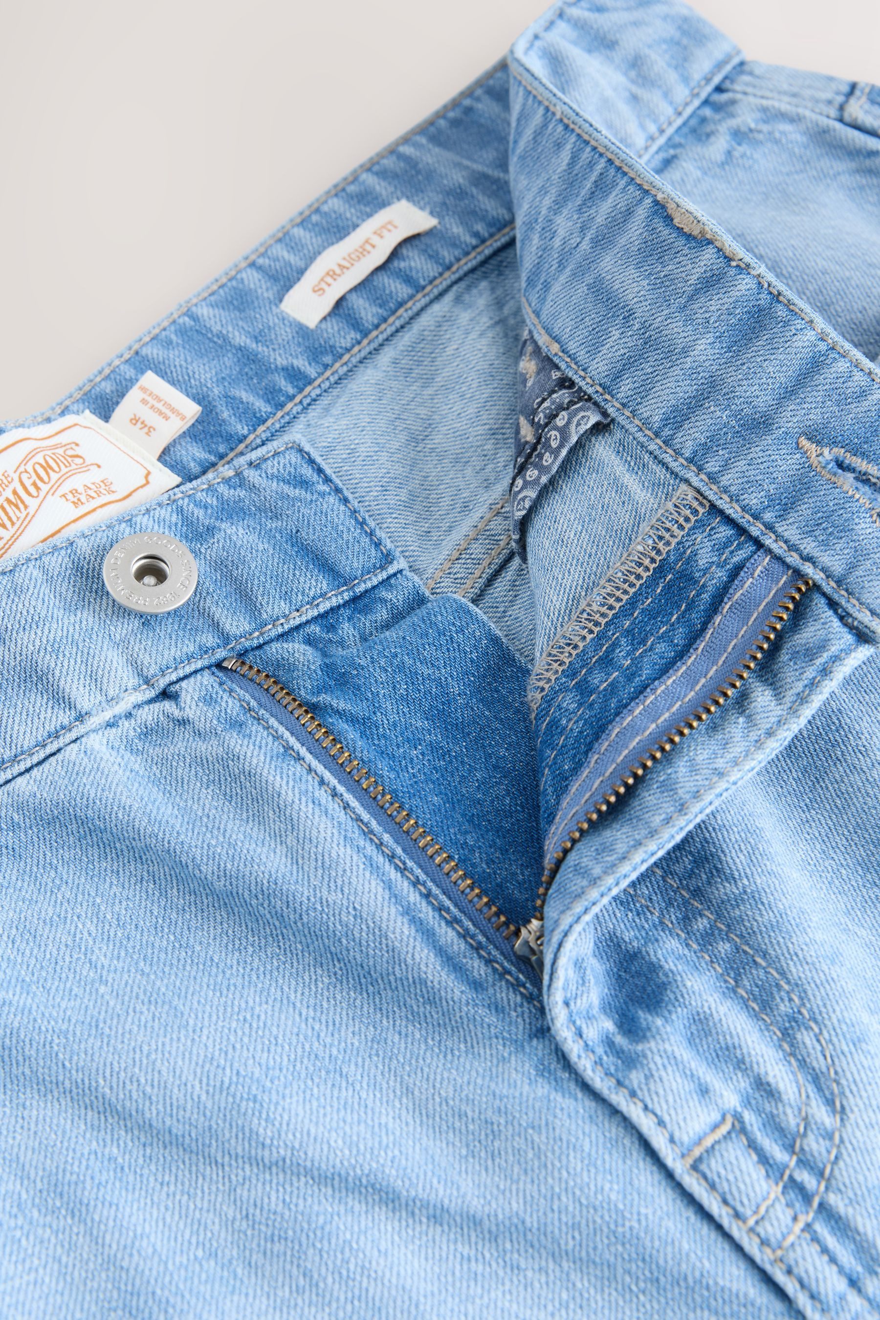 Next Straight-Jeans Signature Hose Baumwolle und Leinen – Straight Fit (1-t günstig online kaufen