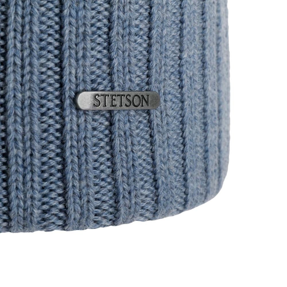 (nein) Stetson Beanie Markenemblem Merino Wool mit hellblau Northport Stetson Beanie Beanie