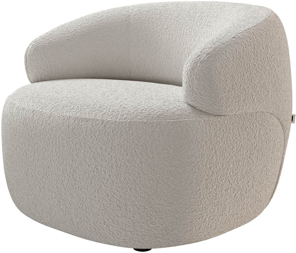 DELIFE Cocktailsessel Nova, Bouclé Creme-Weiß 88x88 günstig online kaufen