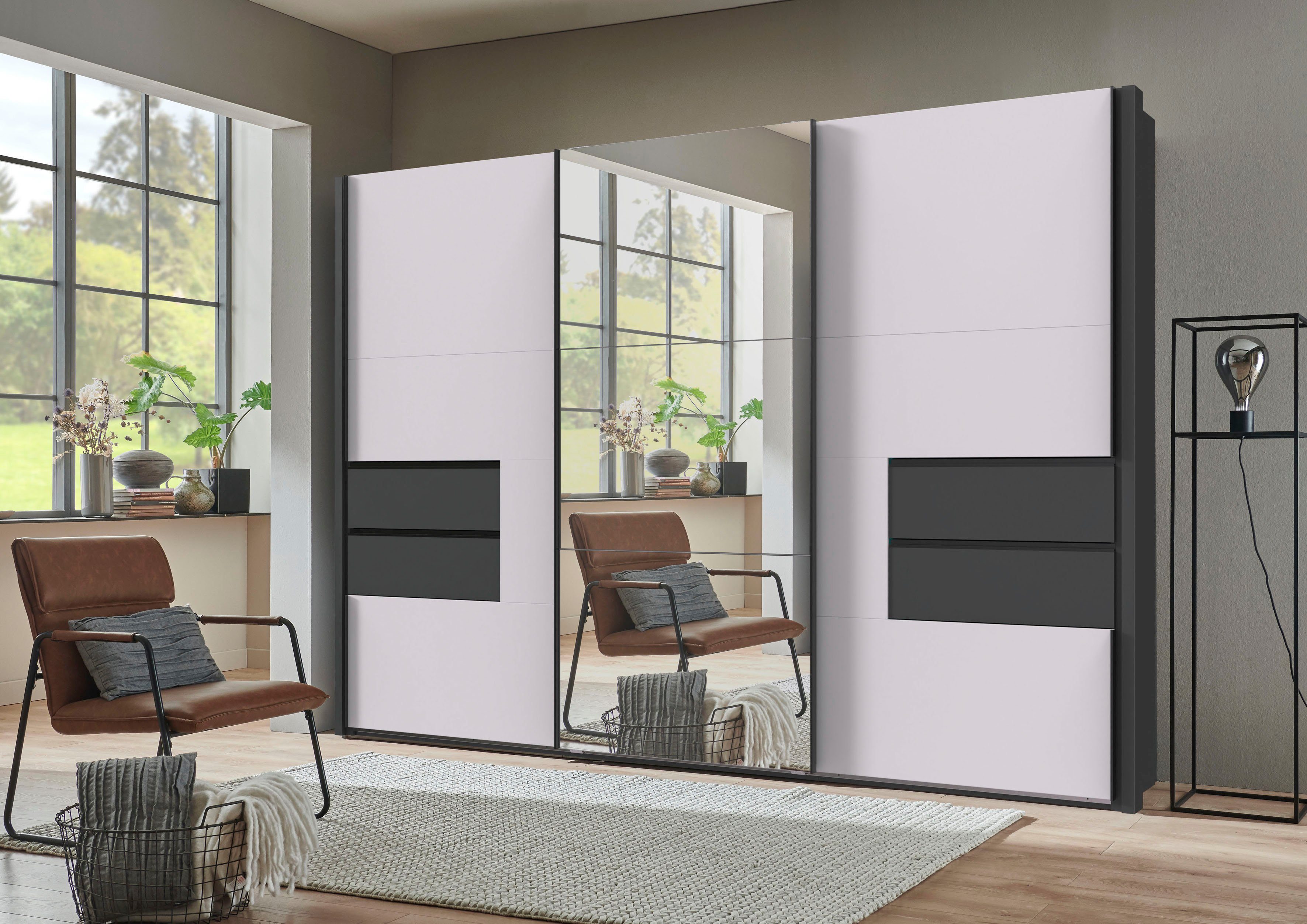 Wimex Schwebetürenschrank Palermo by fresh to go integrierte Schubladen in der Front mit Soft-close-Funktion