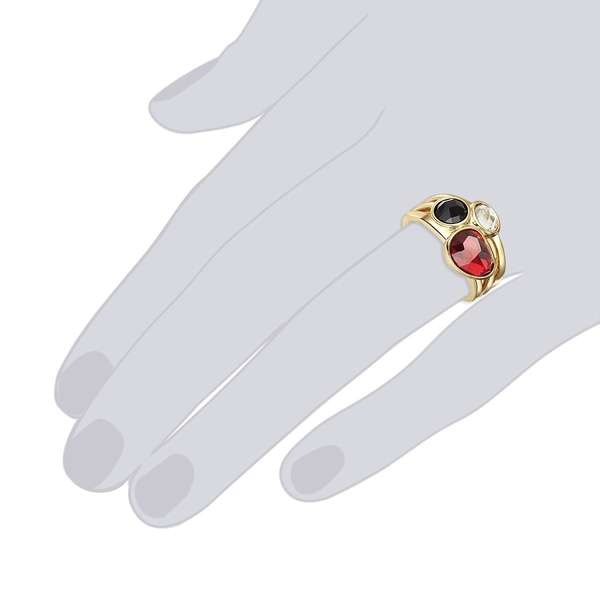 Lulu & Jane Fingerring gelbgold günstig online kaufen