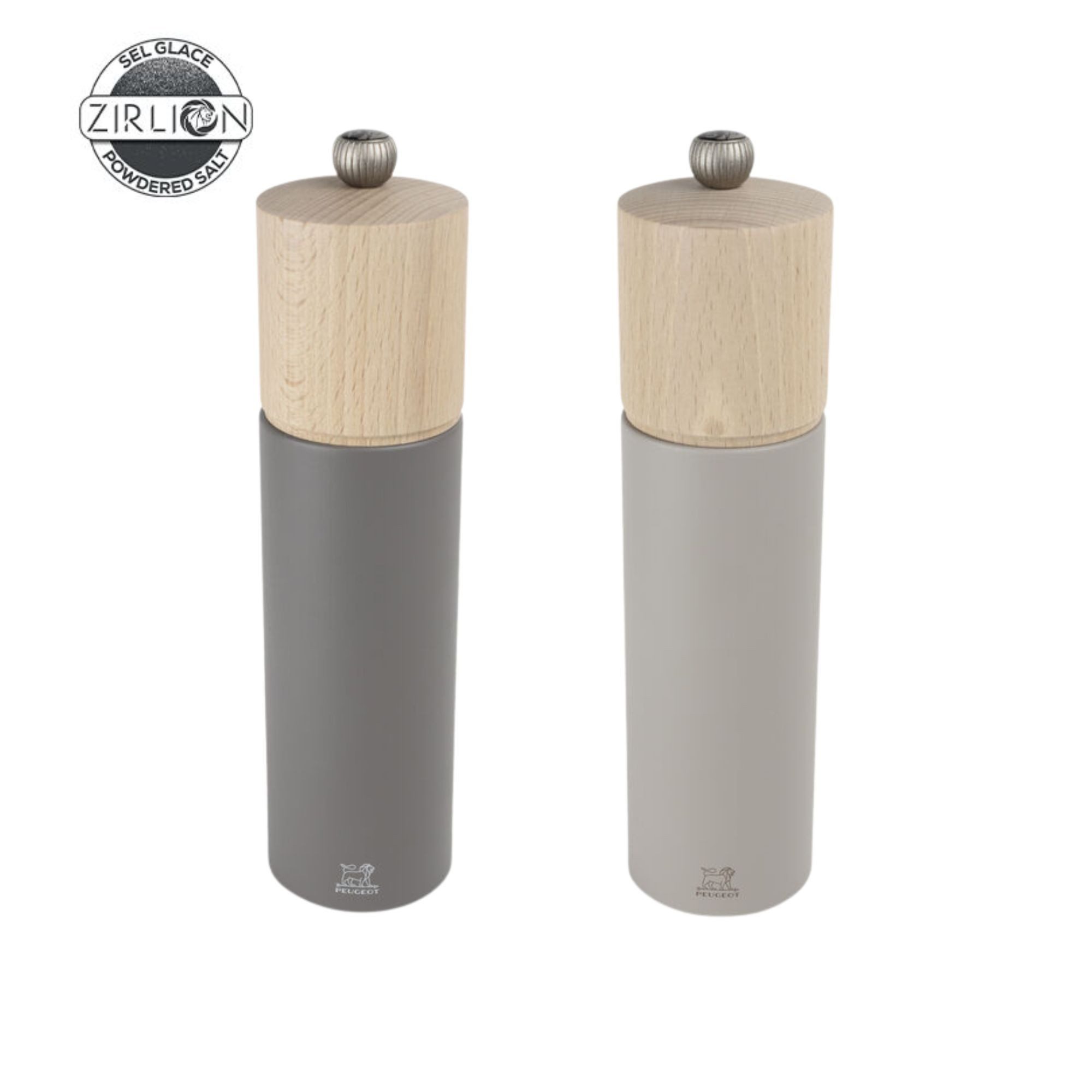 PEUGEOT Salz-/Pfeffermühle BOREAL 21cm Grau Buchenholz Stahl Zirkonia Mahlwerk