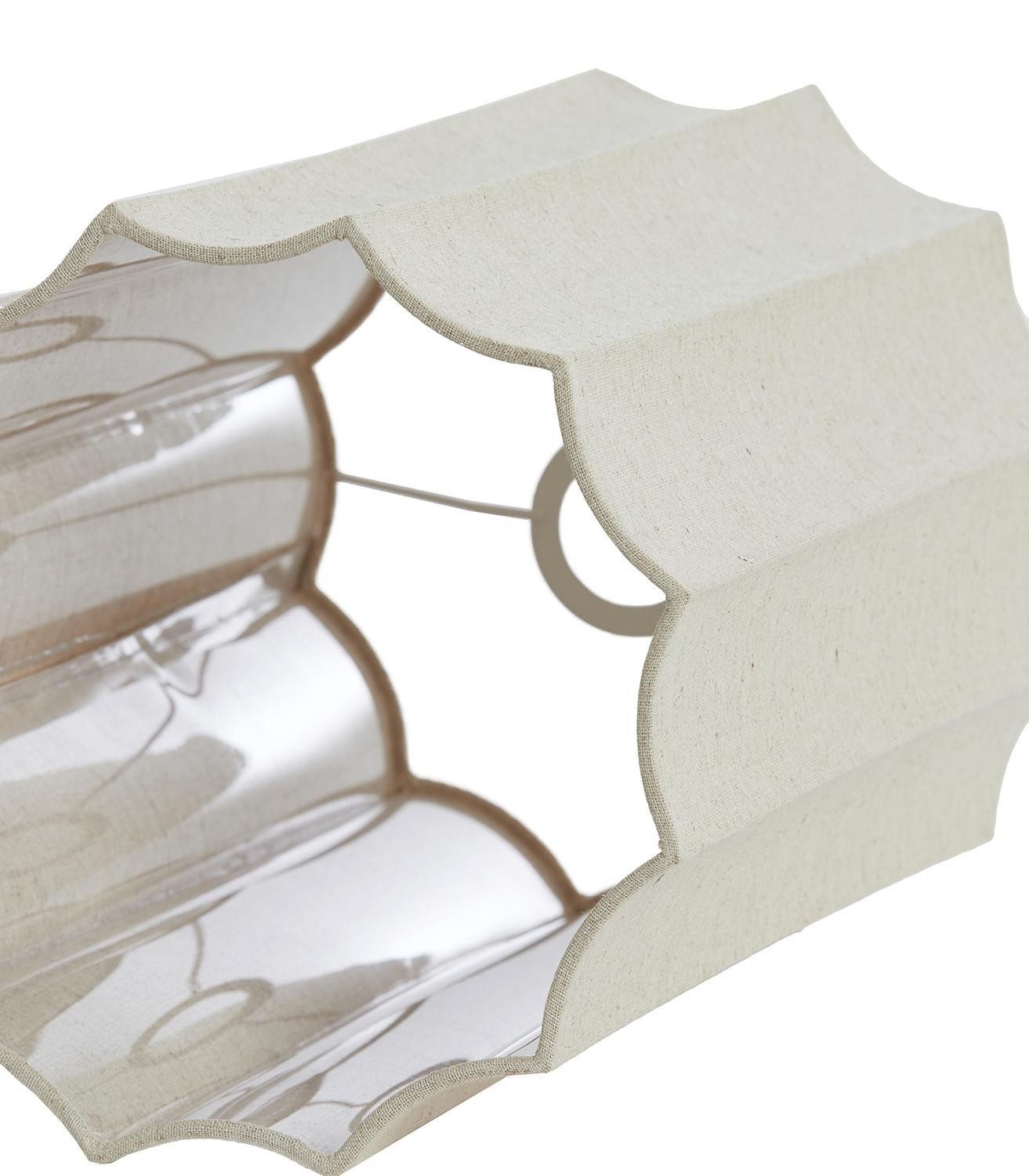 Light & Living Lampenschirm DISLI, Beige, Textil, wellenförmiges Muster, Ø 18 x H 25 cm